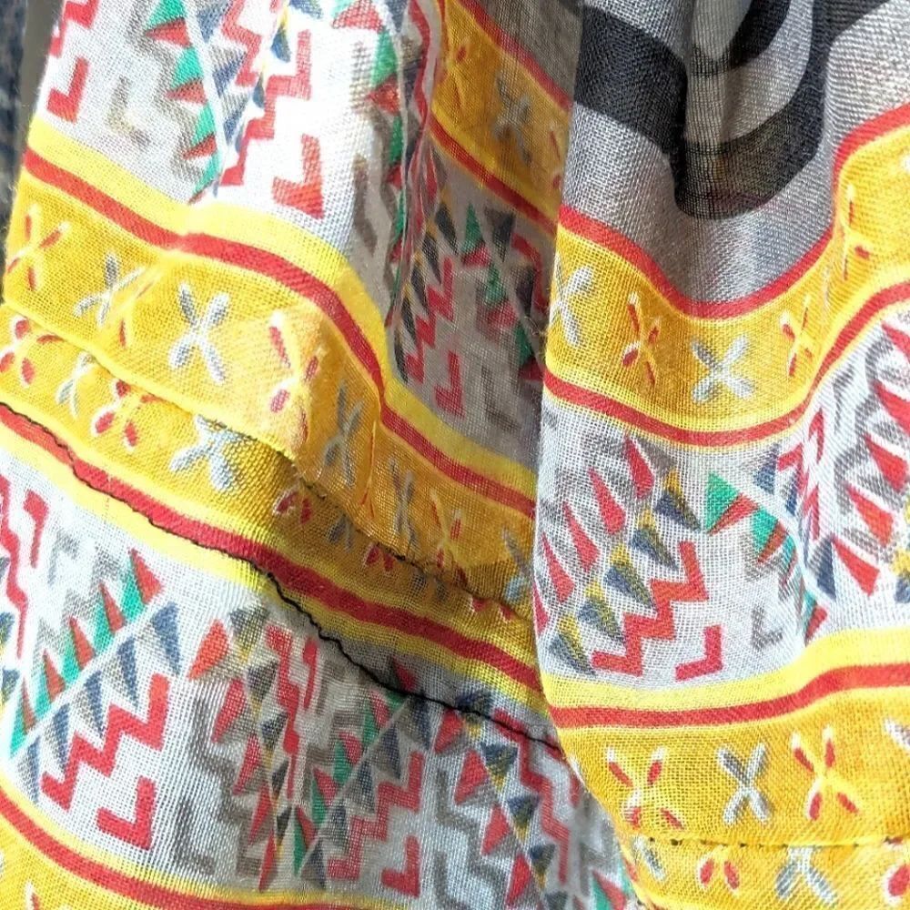 Geometric Print Sheer Infinity Scarf - Picture 10 of 14
